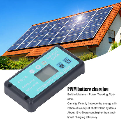 12V 24V MPPT Solar Charge Controller Professional USB PD QC3.0 Solar Panel Regulator with LCD Display for V1294-YM0521-3114220115811