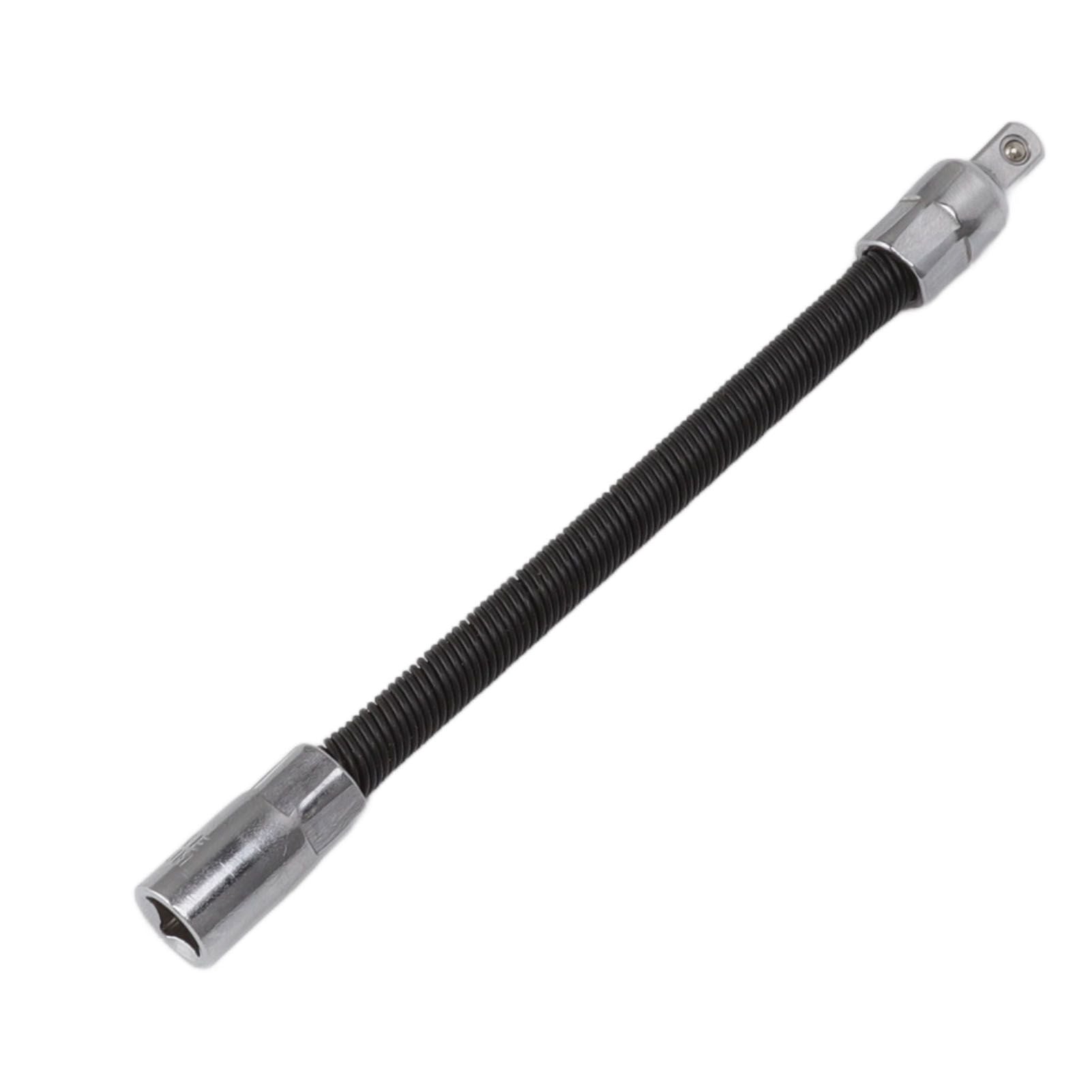 Wrench Extension Rod Bendable Universal Flexible Shaft Sleeve Extension Bar for Factory Workshop Black 1/4 V1294-YM0521-3114220116811