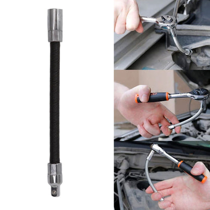 Wrench Extension Rod Bendable Universal Flexible Shaft Sleeve Extension Bar for Factory Workshop Black 1/4 V1294-YM0521-3114220116811