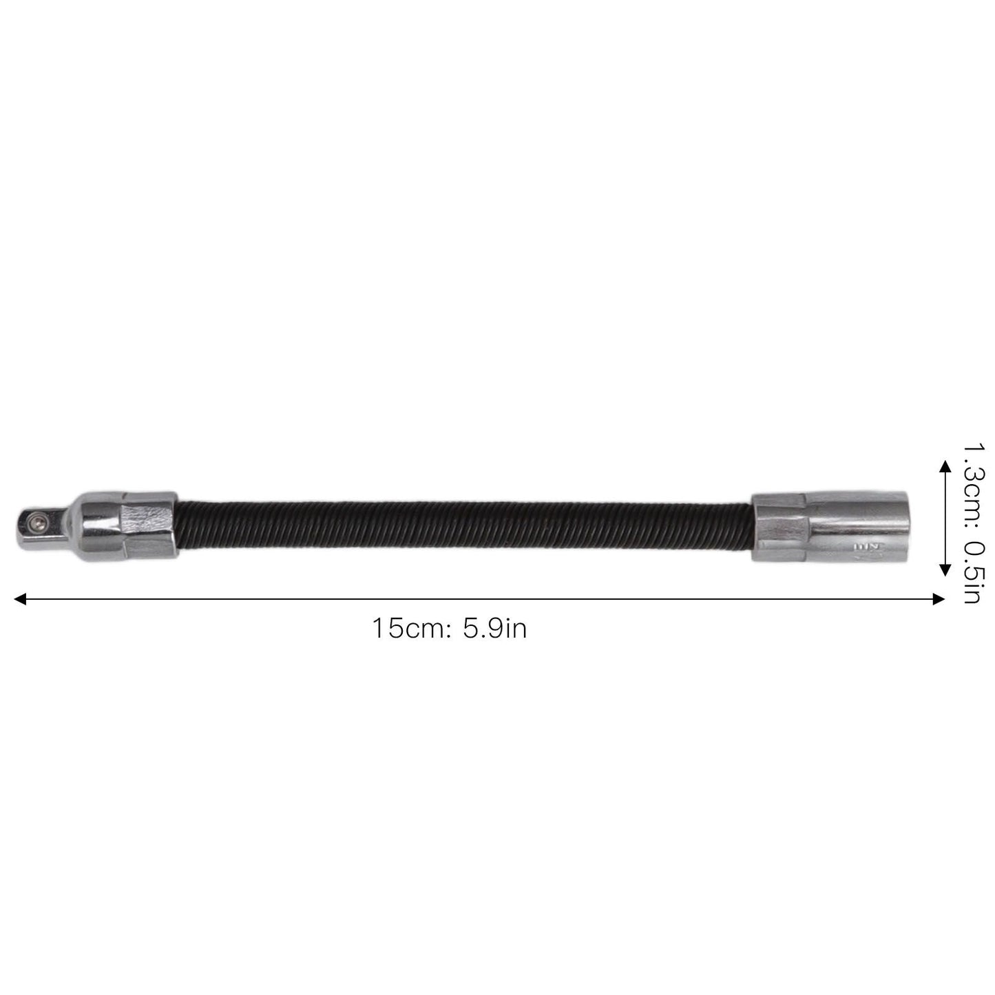 Wrench Extension Rod Bendable Universal Flexible Shaft Sleeve Extension Bar for Factory Workshop Black 1/4 V1294-YM0521-3114220116811