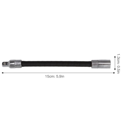 Wrench Extension Rod Bendable Universal Flexible Shaft Sleeve Extension Bar for Factory Workshop Black 1/4 V1294-YM0521-3114220116811
