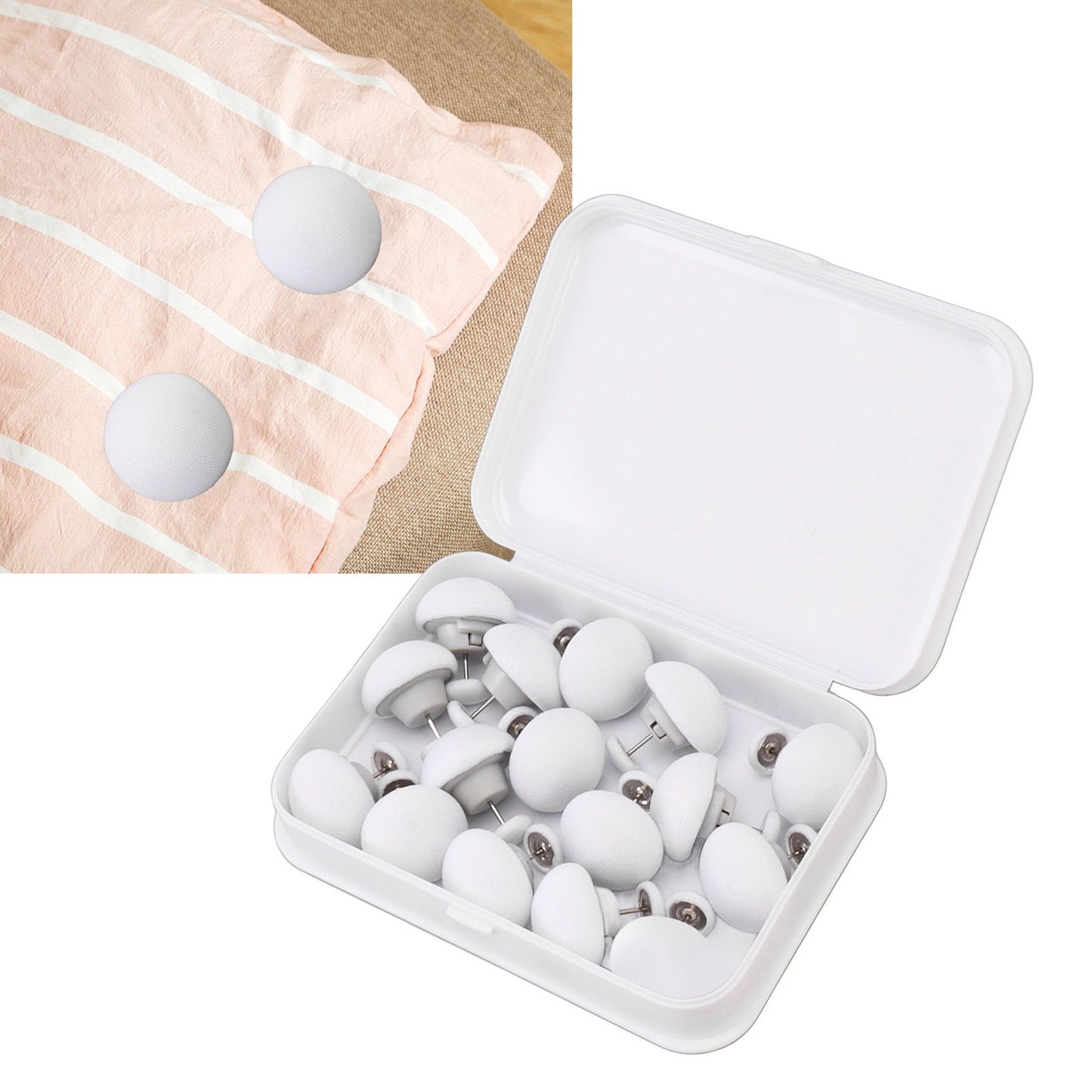 16PCS Duvet Cover Clip Mushroom Shape Compact Comfortable Touch Firm Fixing for Bed Sheet Pillow Cover V1294-YM0521-3114230002911