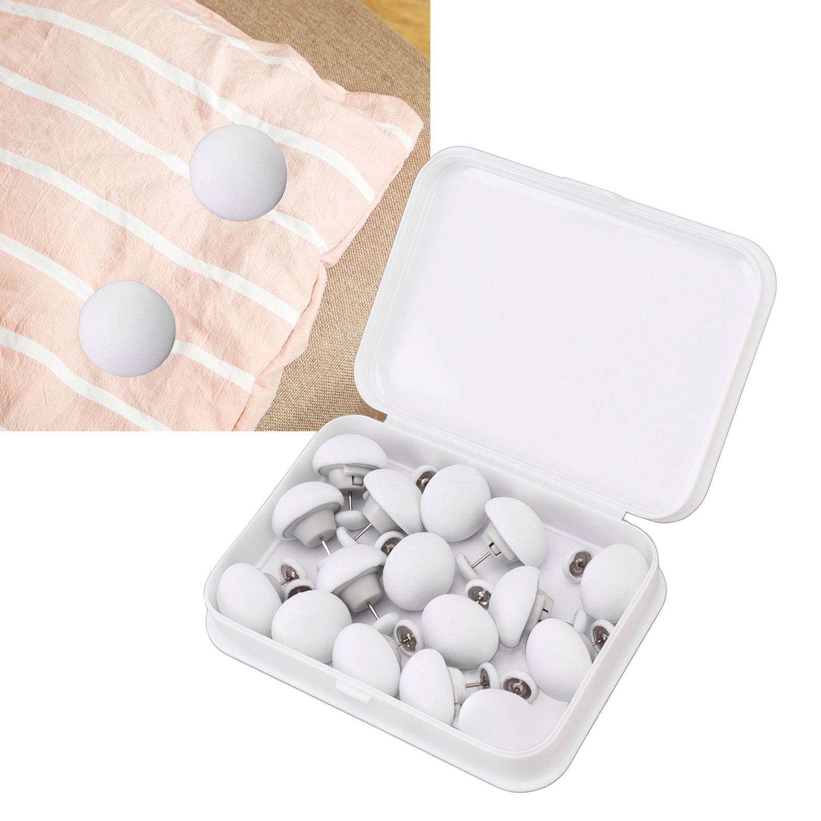 16PCS Duvet Cover Clip Mushroom Shape Compact Comfortable Touch Firm Fixing for Bed Sheet Pillow Cover V1294-YM0521-3114230002911