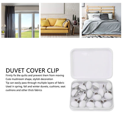16PCS Duvet Cover Clip Mushroom Shape Compact Comfortable Touch Firm Fixing for Bed Sheet Pillow Cover V1294-YM0521-3114230002911