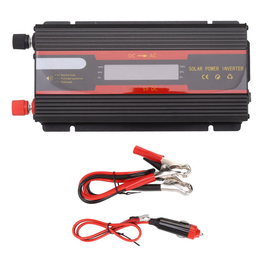 1000W Power Inverter Universal Dual Voltage 12V 24V-220V Car Solar Power Inverter with LCD Display V1294-YM0521-3114230008511
