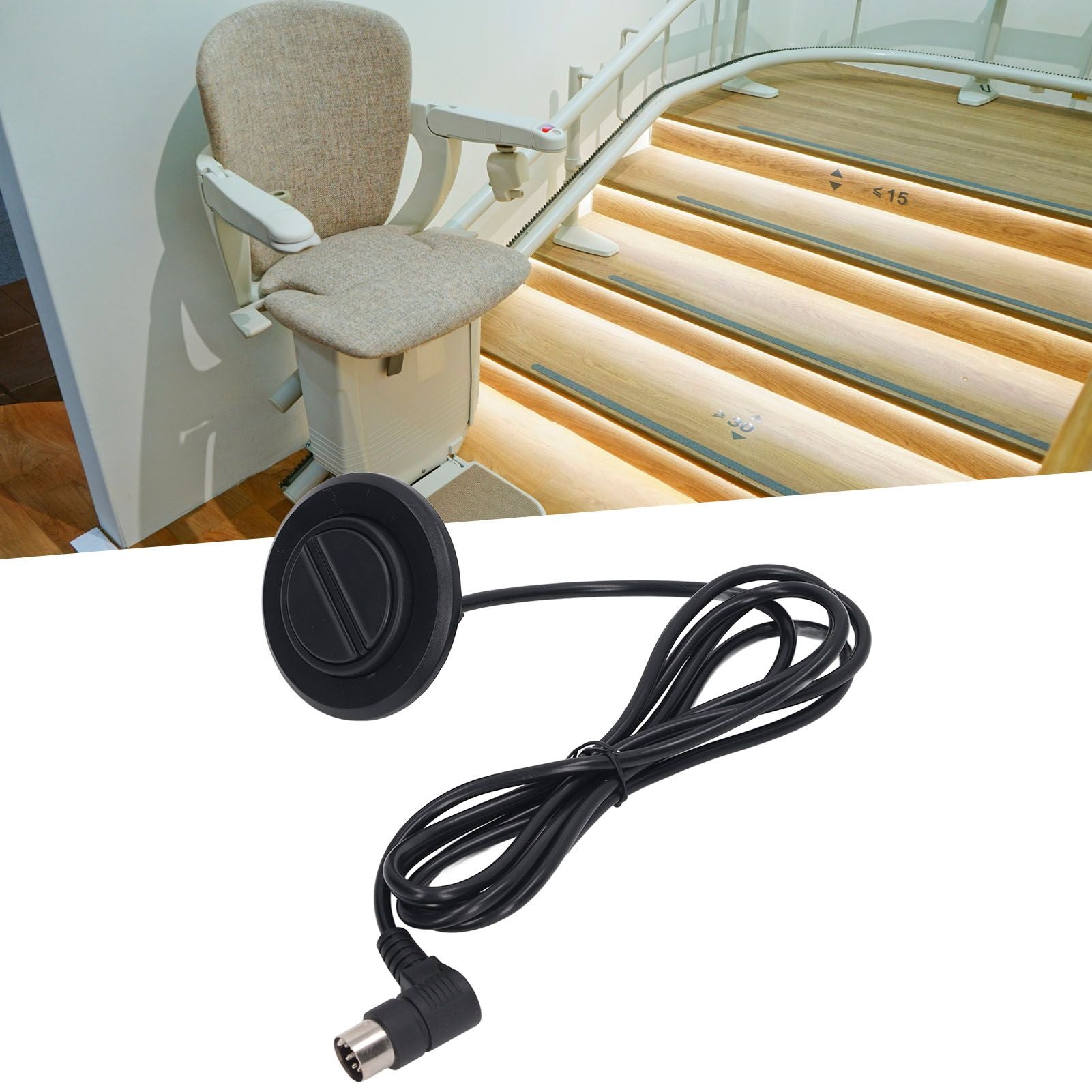 Lift Chair Hand Control 2 Push Button 8 Pin Universal Power Recliner Remote Handset Controller for Up and Down V1294-YM0521-3114230009811