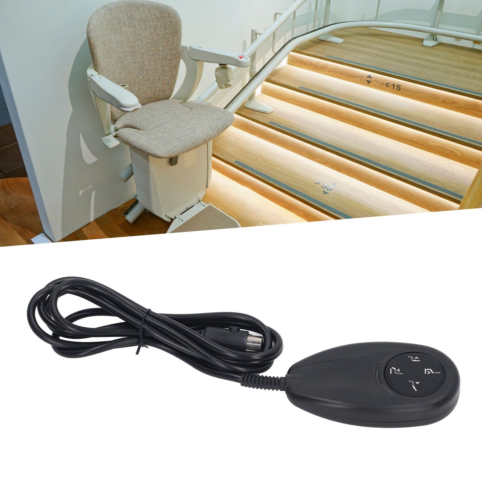 Lift Chair Remote 4 Buttons 5 Pin Up Down Replacement Hand Control Handset for Power Recliner V1294-YM0521-3114230010011