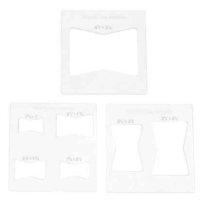 3Pcs 6x6 Inches Butterfly Key Inlay Template Router and Decorative Templates for Woodworking V1294-YM0521-3114230010411