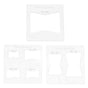 3Pcs 6x6 Inches Butterfly Key Inlay Template Router and Decorative Templates for Woodworking V1294-YM0521-3114230010411