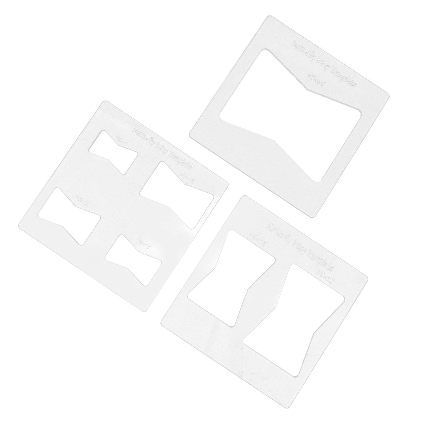 3Pcs 6x6 Inches Butterfly Key Inlay Template Router and Decorative Templates for Woodworking V1294-YM0521-3114230010411