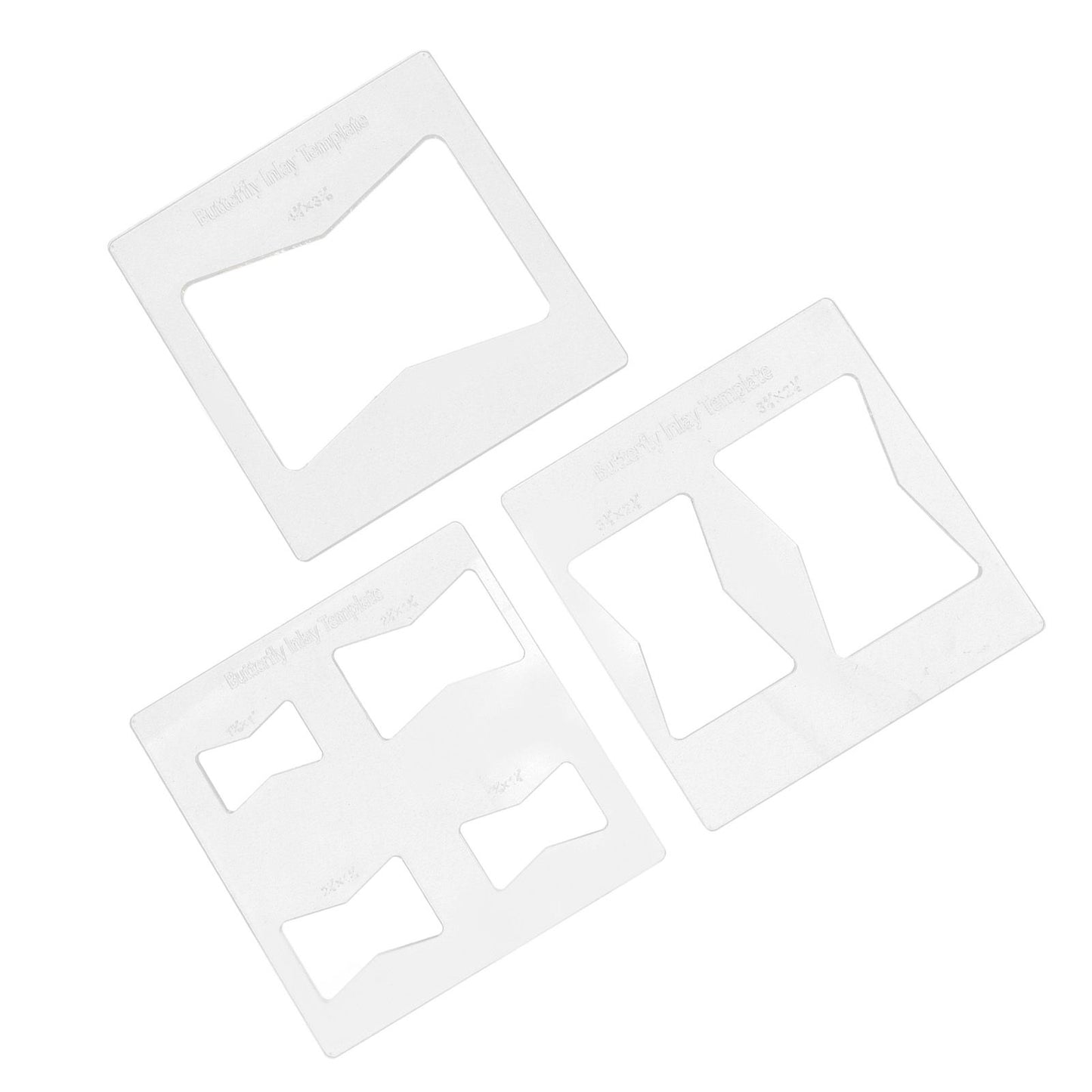 3Pcs 6x6 Inches Butterfly Key Inlay Template Router and Decorative Templates for Woodworking V1294-YM0521-3114230010411