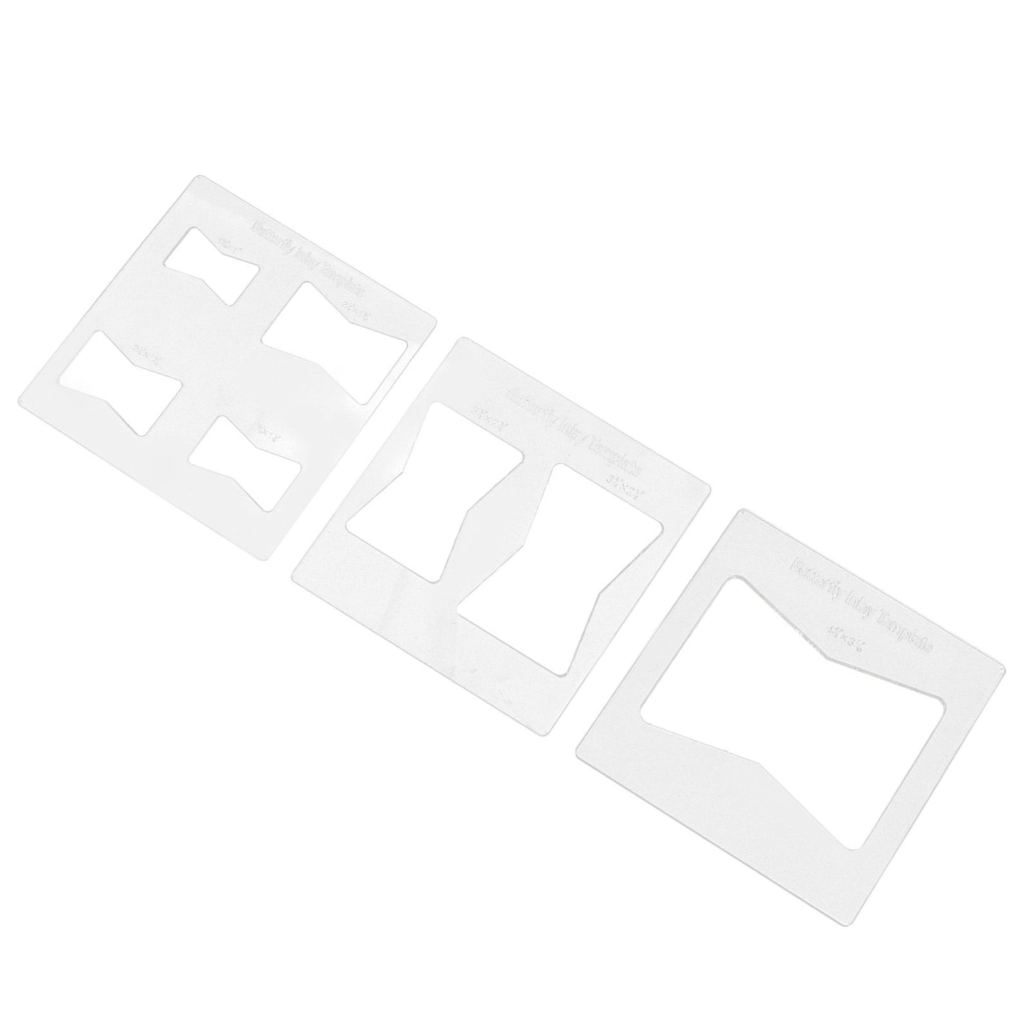 3Pcs 6x6 Inches Butterfly Key Inlay Template Router and Decorative Templates for Woodworking V1294-YM0521-3114230010411
