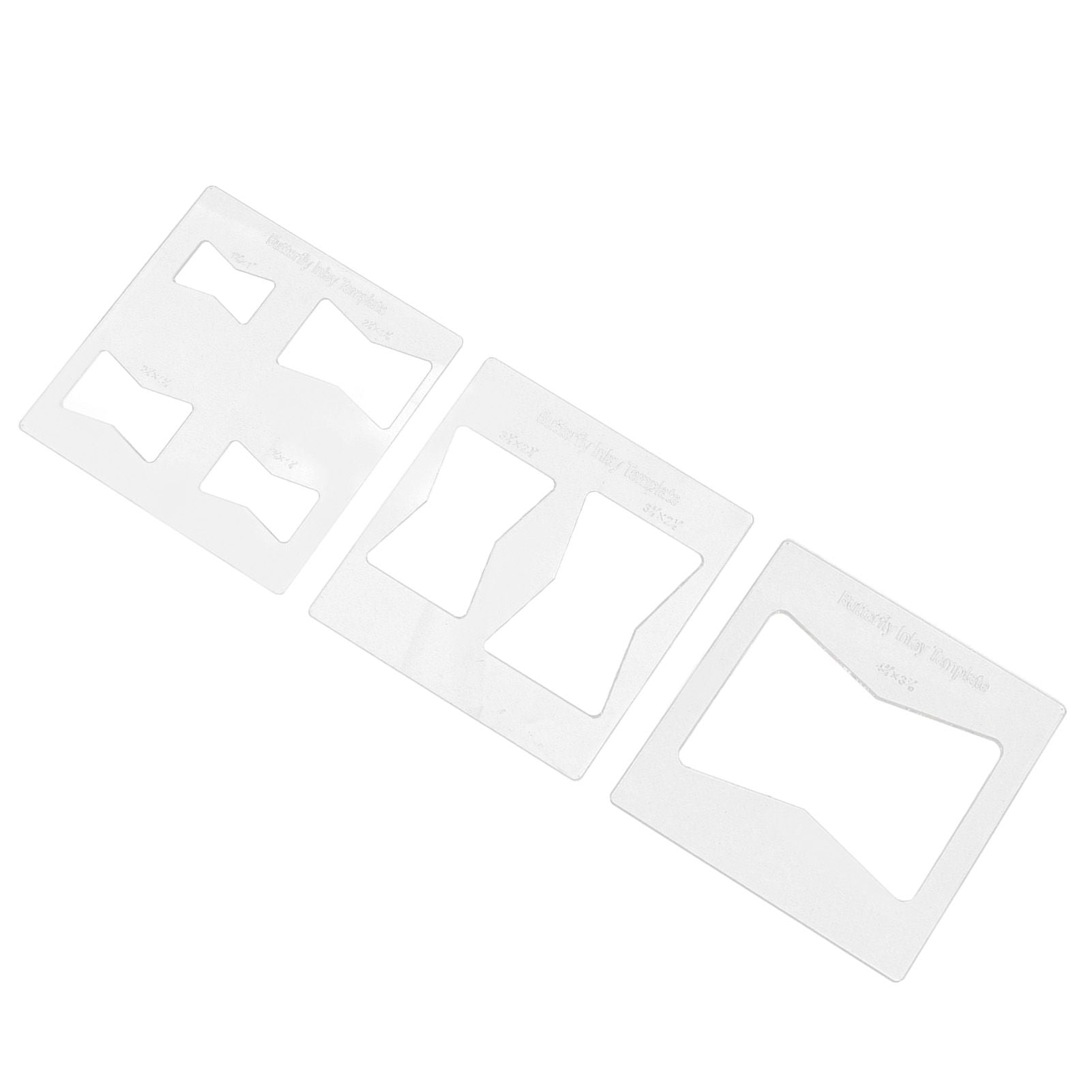 3Pcs 6x6 Inches Butterfly Key Inlay Template Router and Decorative Templates for Woodworking V1294-YM0521-3114230010411