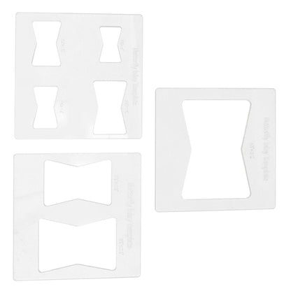 3Pcs 6x6 Inches Butterfly Key Inlay Template Router and Decorative Templates for Woodworking V1294-YM0521-3114230010411