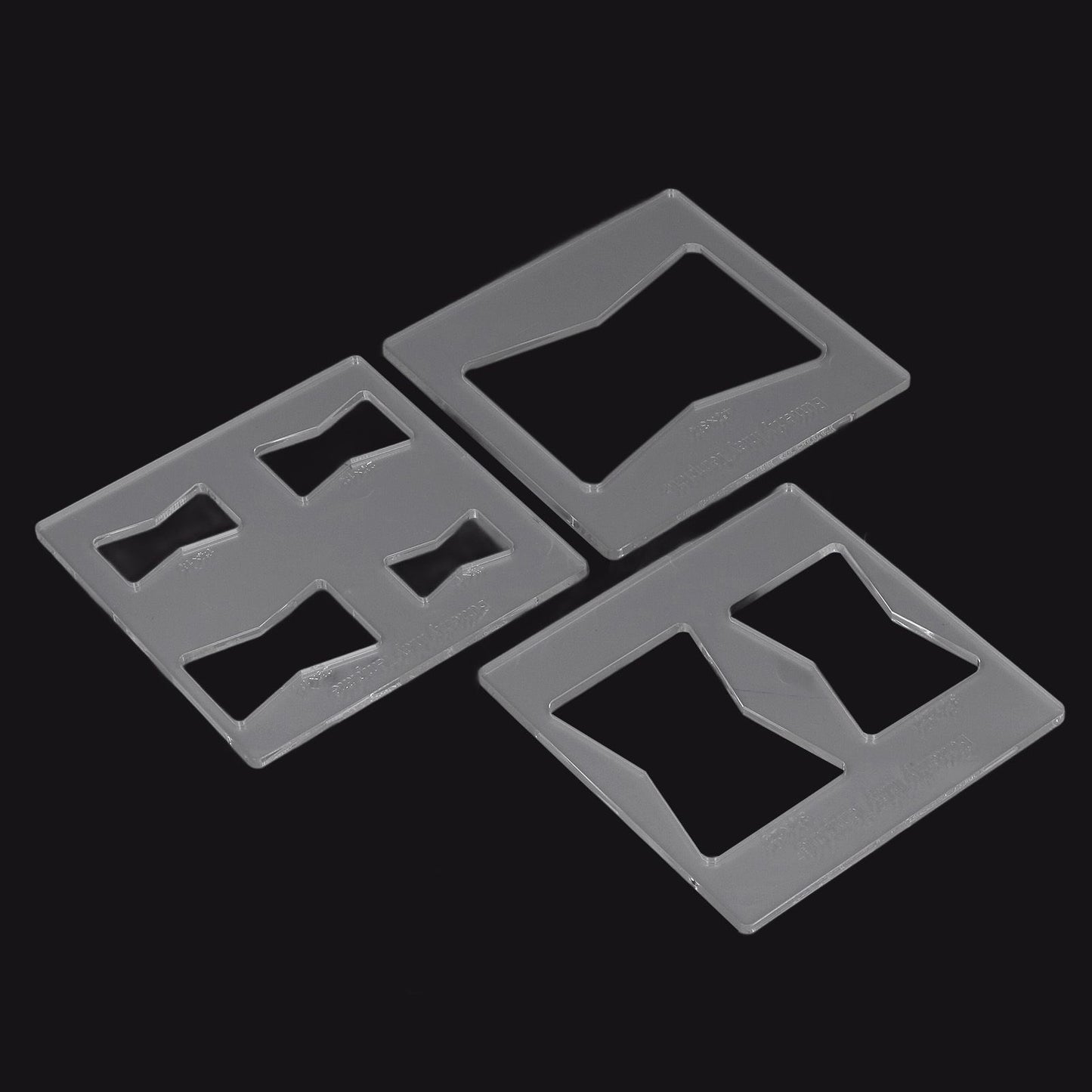 3Pcs 6x6 Inches Butterfly Key Inlay Template Router and Decorative Templates for Woodworking V1294-YM0521-3114230010411