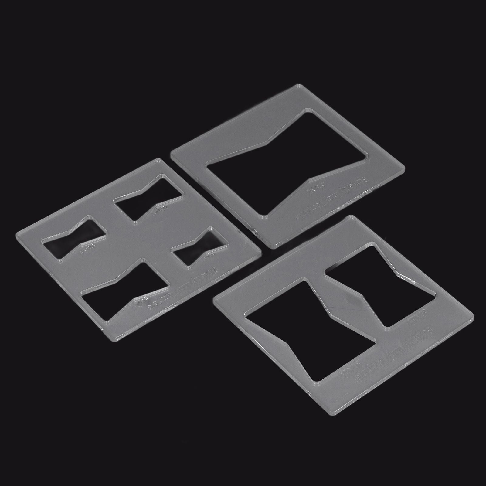 3Pcs 6x6 Inches Butterfly Key Inlay Template Router and Decorative Templates for Woodworking V1294-YM0521-3114230010411