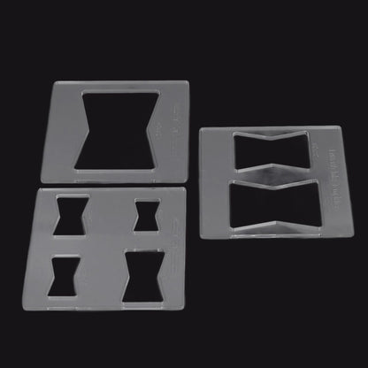 3Pcs 6x6 Inches Butterfly Key Inlay Template Router and Decorative Templates for Woodworking V1294-YM0521-3114230010411