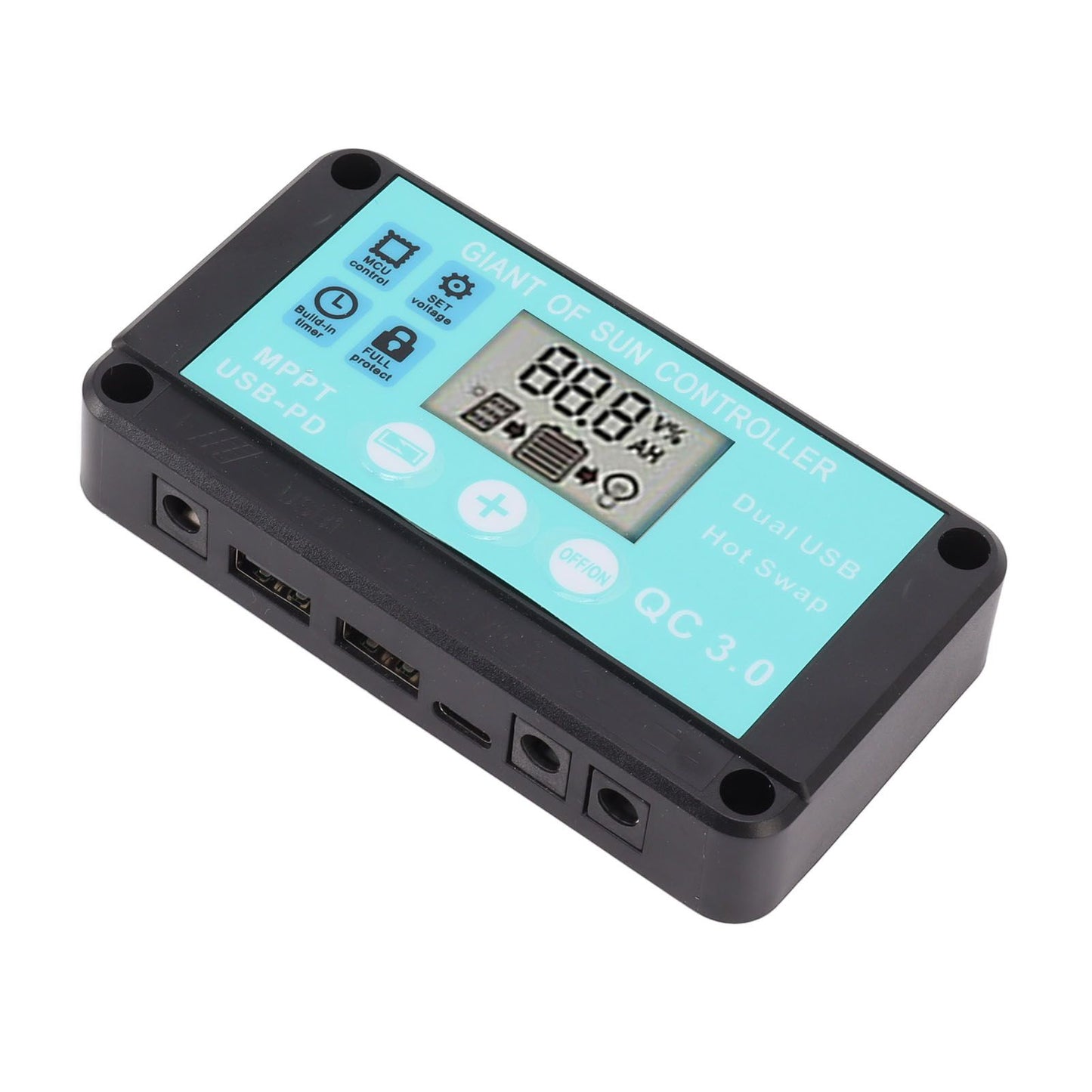Solar Charge Controller Dual USB Output Fast Charging Solar Panel Regulator 12V/24V for Household Industry 30A V1294-YM0521-3114230012212