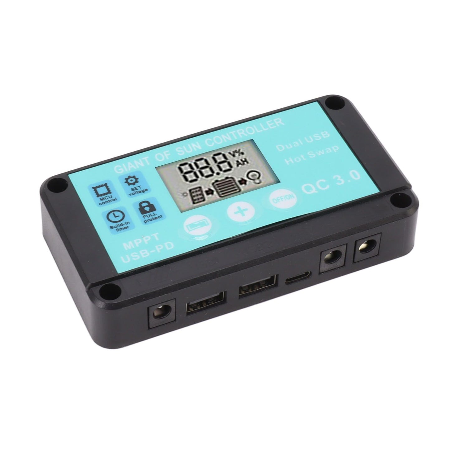 Solar Charge Controller Dual USB Output Fast Charging Solar Panel Regulator 12V/24V for Household Industry 30A V1294-YM0521-3114230012212
