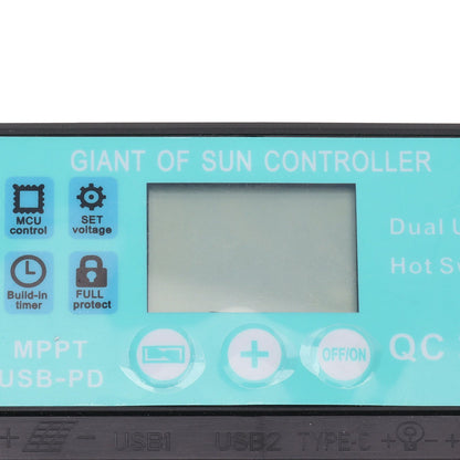 Solar Charge Controller Dual USB Output Fast Charging Solar Panel Regulator 12V/24V for Household Industry 30A V1294-YM0521-3114230012212