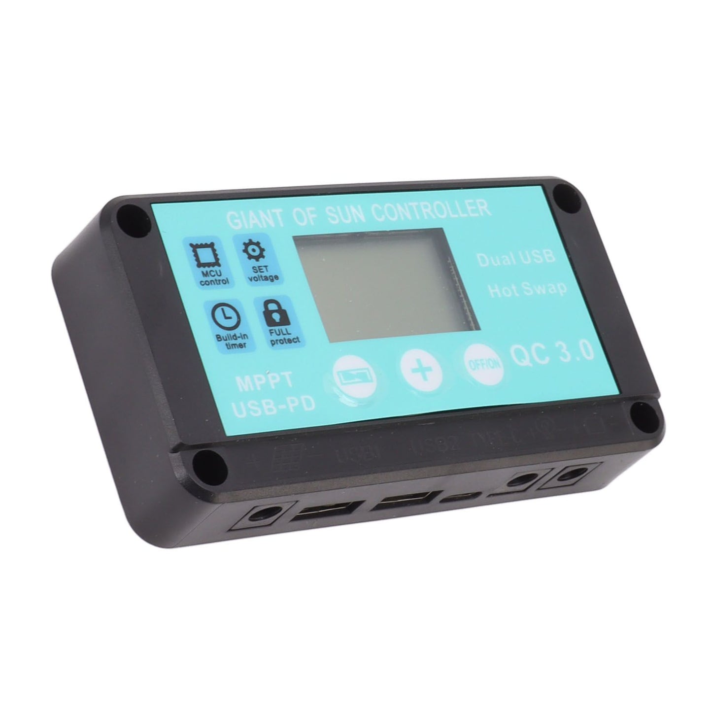 Solar Charge Controller Dual USB Output Fast Charging Solar Panel Regulator 12V/24V for Household Industry 50A V1294-YM0521-3114230012213