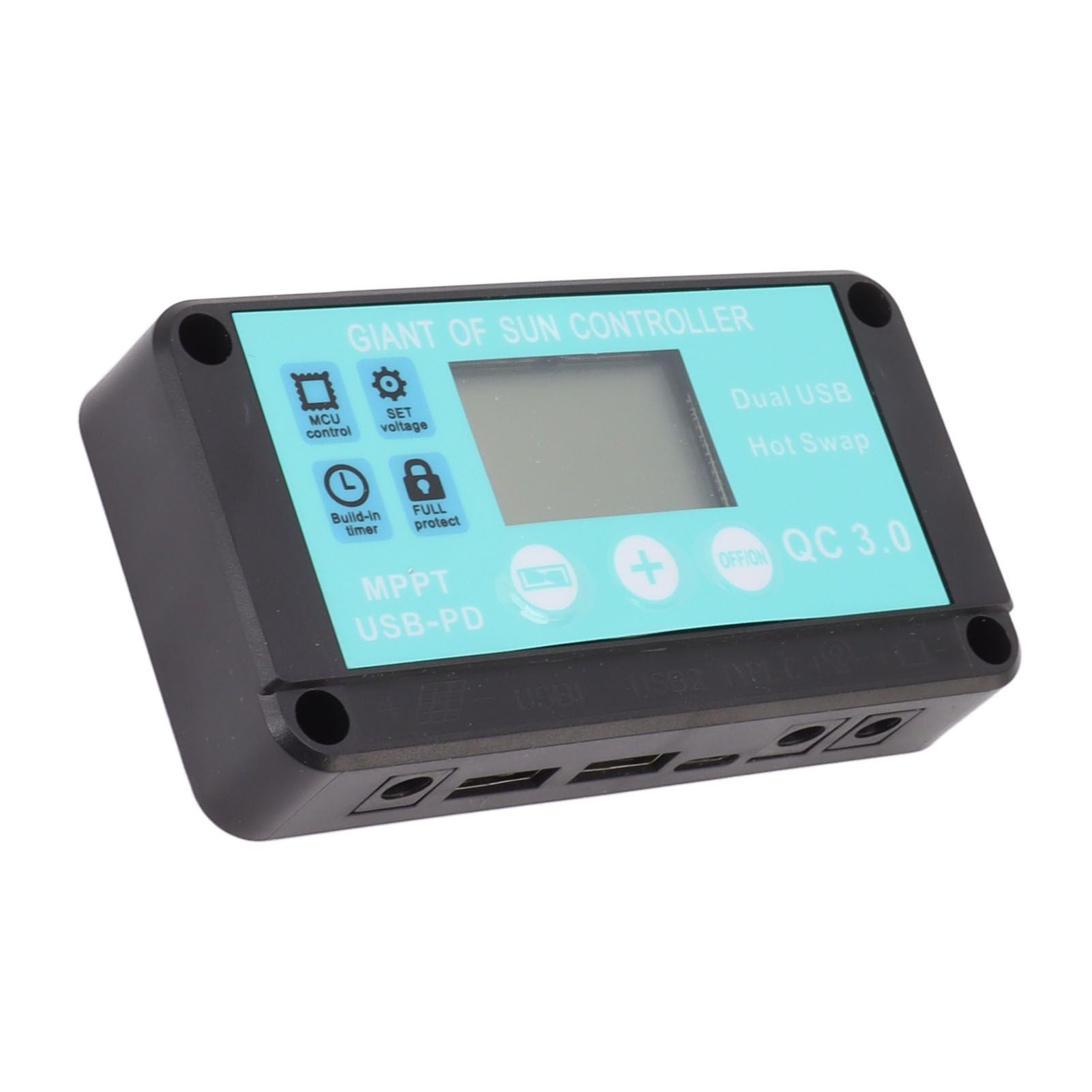 Solar Charge Controller Dual USB Output Fast Charging Solar Panel Regulator 12V/24V for Household Industry 50A V1294-YM0521-3114230012213