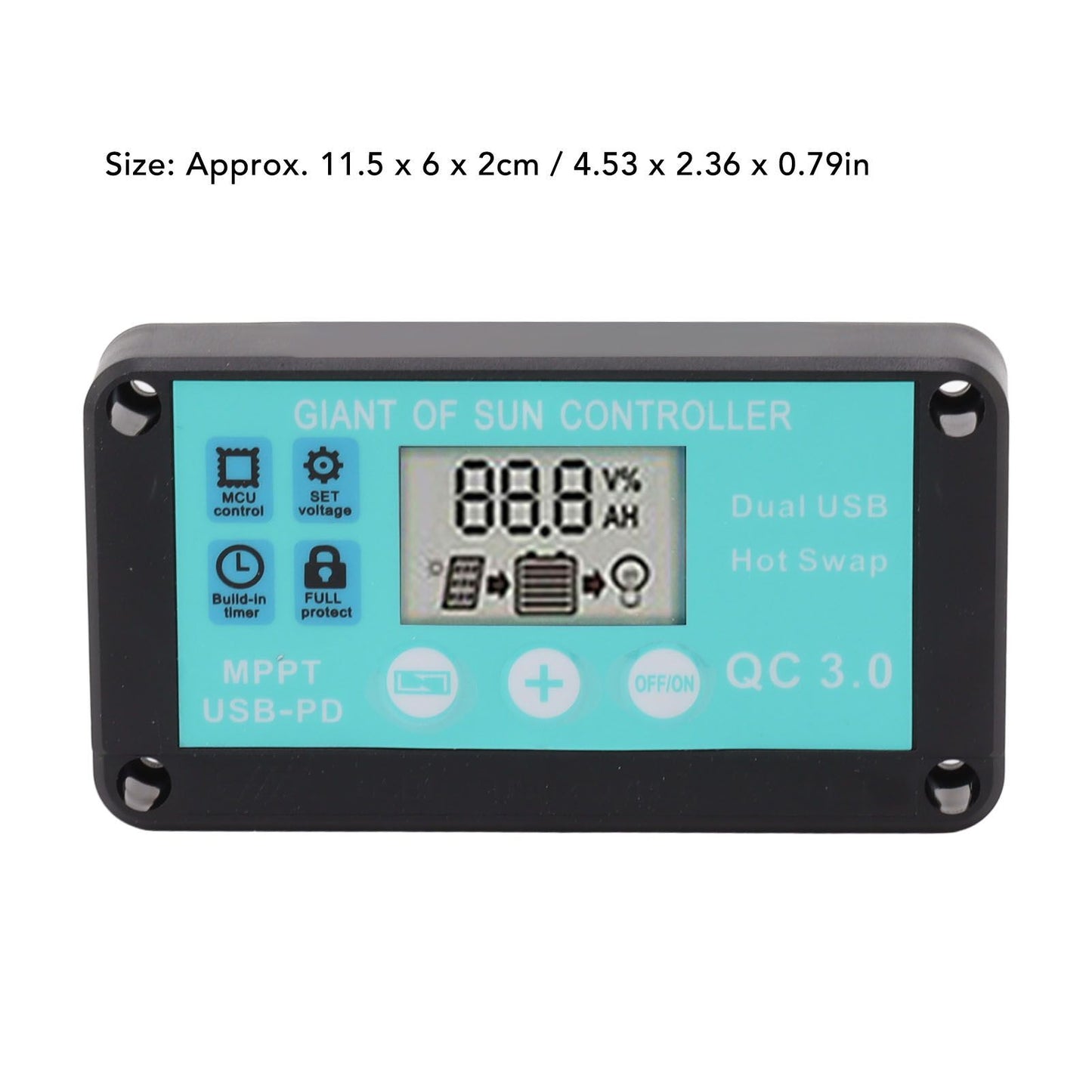 Solar Charge Controller Dual USB Output Fast Charging Solar Panel Regulator 12V/24V for Household Industry 50A V1294-YM0521-3114230012213