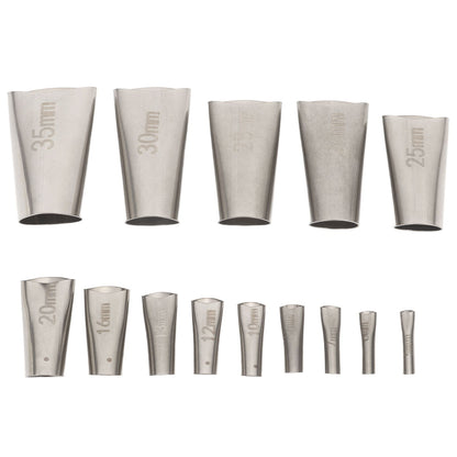 14pcs Caulking Nozzle Applicator 45 Degree Professional Stainless Steel Caulking Finisher Kit for Bathrooms V1294-YM0521-3114230012311