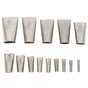 14pcs Caulking Nozzle Applicator 45 Degree Professional Stainless Steel Caulking Finisher Kit for Bathrooms V1294-YM0521-3114230012311