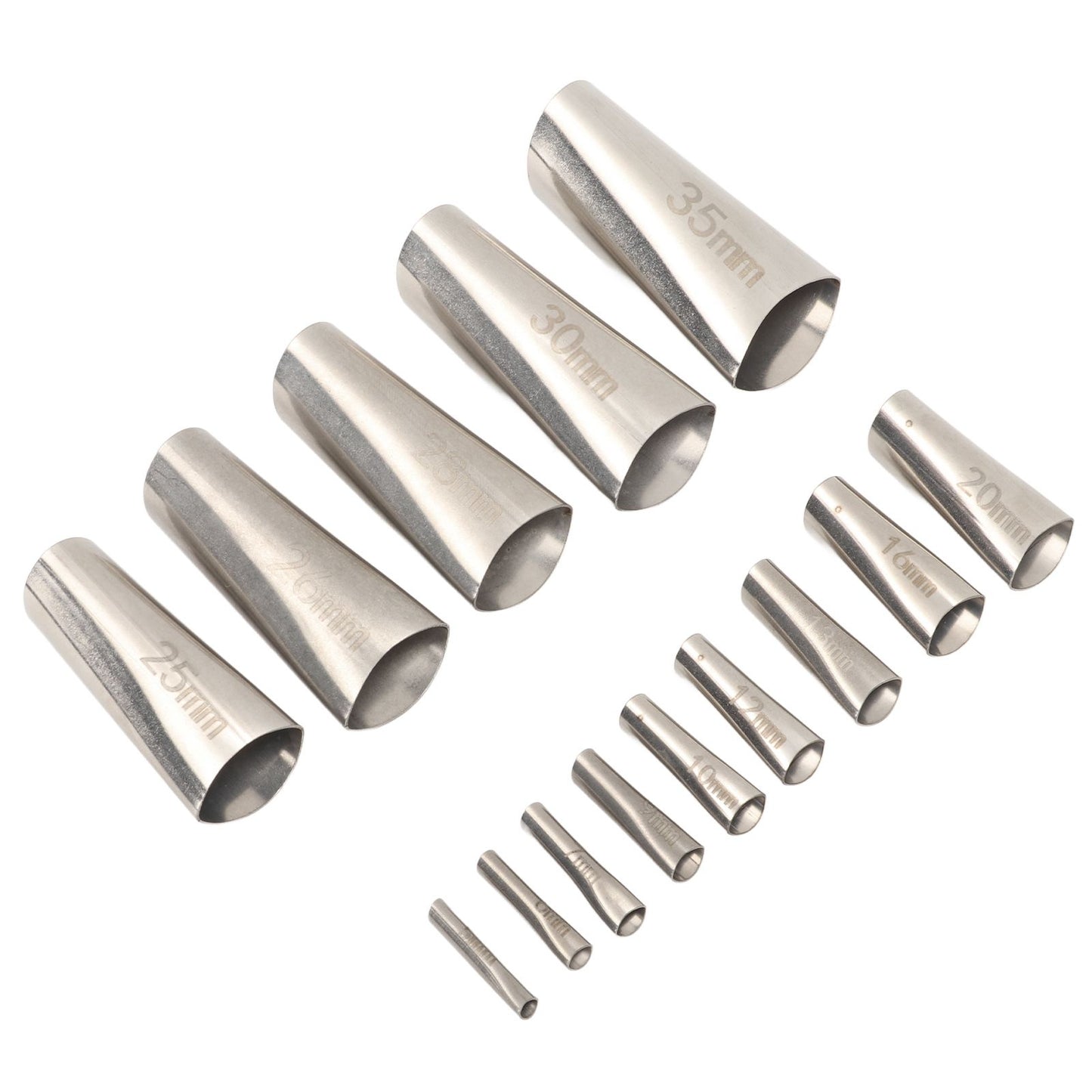 14pcs Caulking Nozzle Applicator 45 Degree Professional Stainless Steel Caulking Finisher Kit for Bathrooms V1294-YM0521-3114230012311