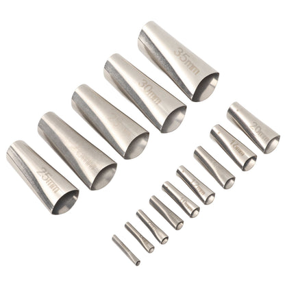 14pcs Caulking Nozzle Applicator 45 Degree Professional Stainless Steel Caulking Finisher Kit for Bathrooms V1294-YM0521-3114230012311