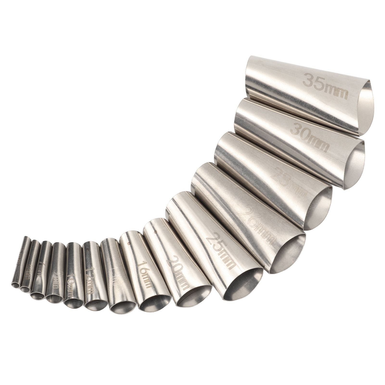 14pcs Caulking Nozzle Applicator 45 Degree Professional Stainless Steel Caulking Finisher Kit for Bathrooms V1294-YM0521-3114230012311