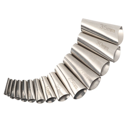 14pcs Caulking Nozzle Applicator 45 Degree Professional Stainless Steel Caulking Finisher Kit for Bathrooms V1294-YM0521-3114230012311