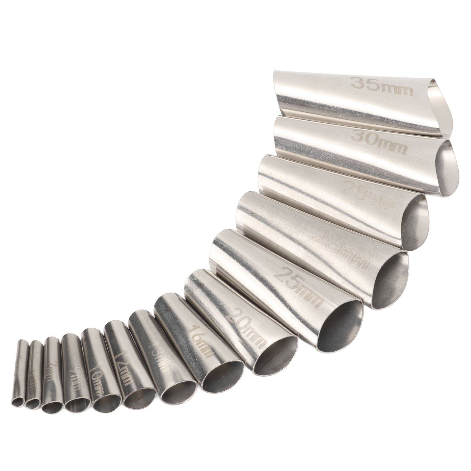 14pcs Caulking Nozzle Applicator 45 Degree Professional Stainless Steel Caulking Finisher Kit for Bathrooms V1294-YM0521-3114230012311