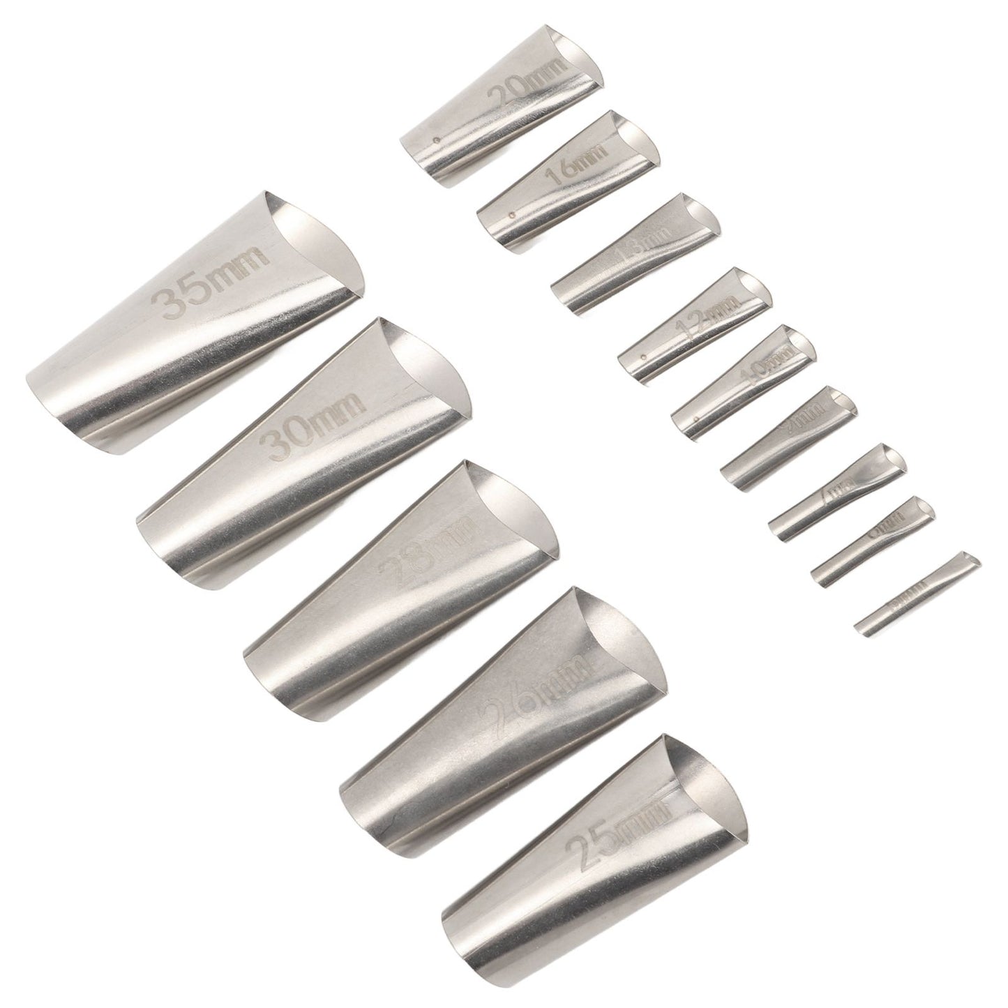 14pcs Caulking Nozzle Applicator 45 Degree Professional Stainless Steel Caulking Finisher Kit for Bathrooms V1294-YM0521-3114230012311