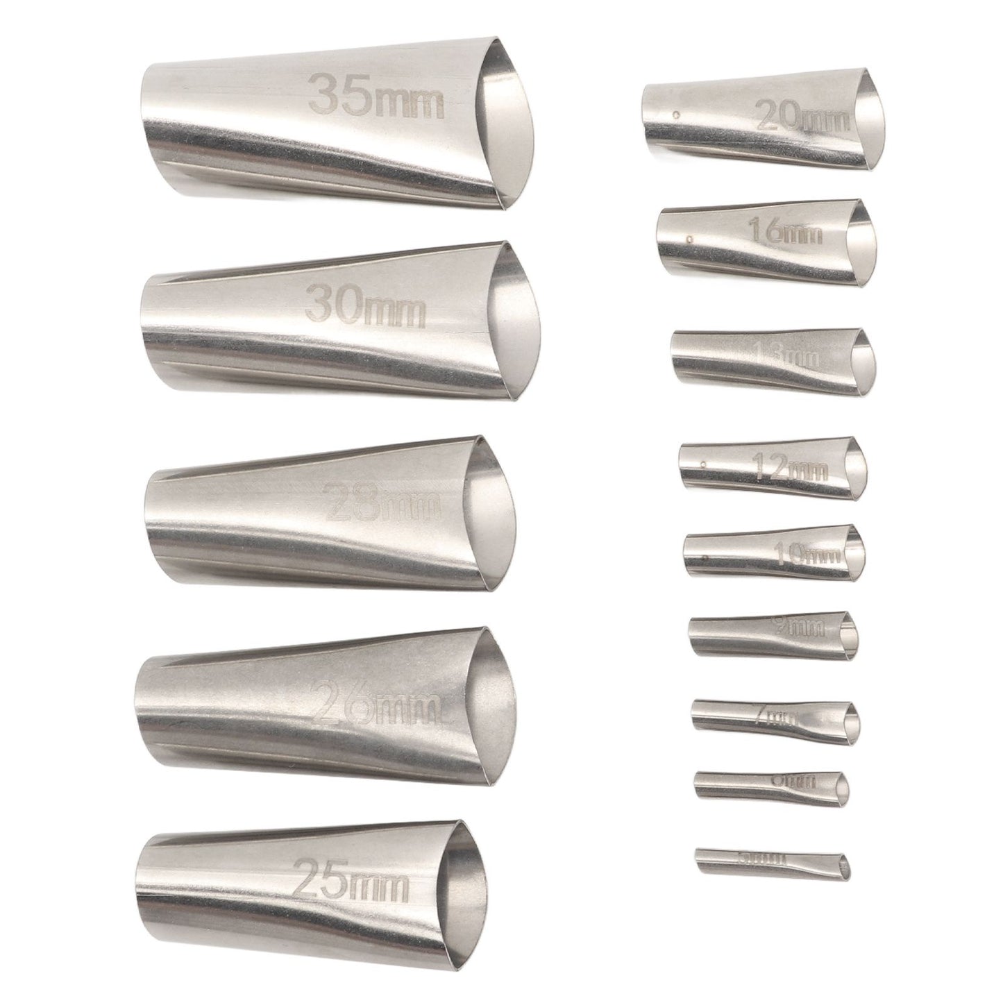 14pcs Caulking Nozzle Applicator 45 Degree Professional Stainless Steel Caulking Finisher Kit for Bathrooms V1294-YM0521-3114230012311