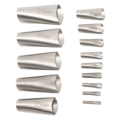 14pcs Caulking Nozzle Applicator 45 Degree Professional Stainless Steel Caulking Finisher Kit for Bathrooms V1294-YM0521-3114230012311
