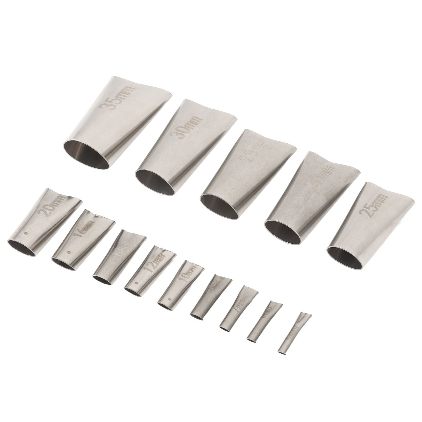 14pcs Caulking Nozzle Applicator 45 Degree Professional Stainless Steel Caulking Finisher Kit for Bathrooms V1294-YM0521-3114230012311