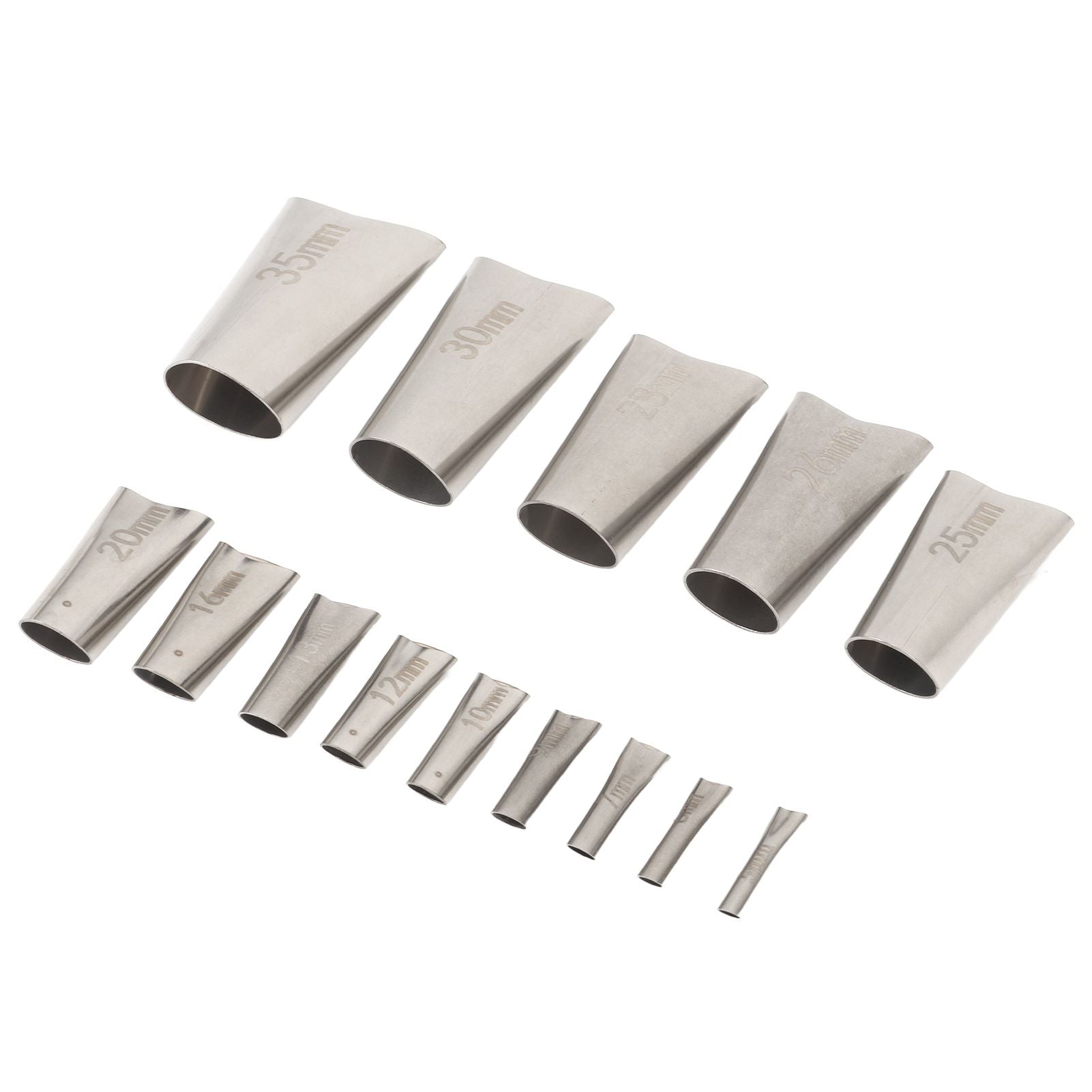 14pcs Caulking Nozzle Applicator 45 Degree Professional Stainless Steel Caulking Finisher Kit for Bathrooms V1294-YM0521-3114230012311