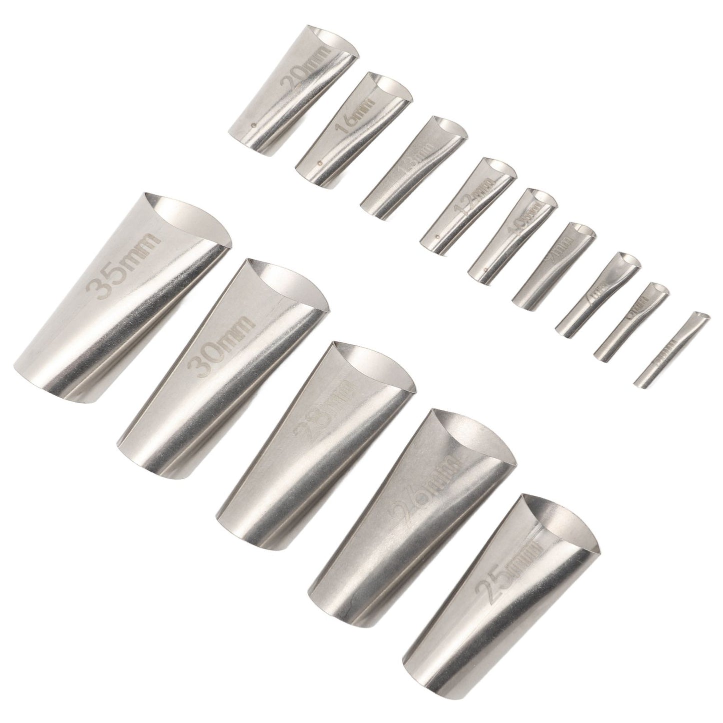14pcs Caulking Nozzle Applicator 45 Degree Professional Stainless Steel Caulking Finisher Kit for Bathrooms V1294-YM0521-3114230012311