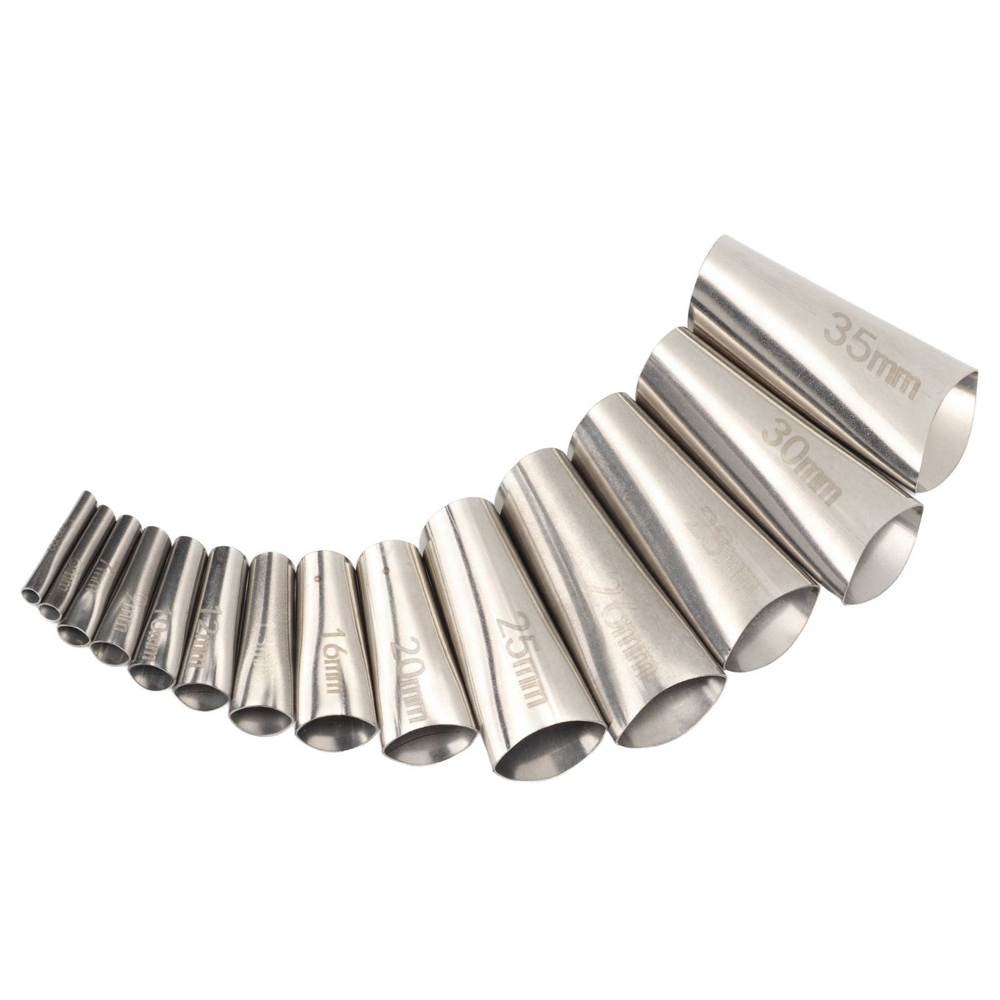 14pcs Caulking Nozzle Applicator 45 Degree Professional Stainless Steel Caulking Finisher Kit for Bathrooms V1294-YM0521-3114230012311