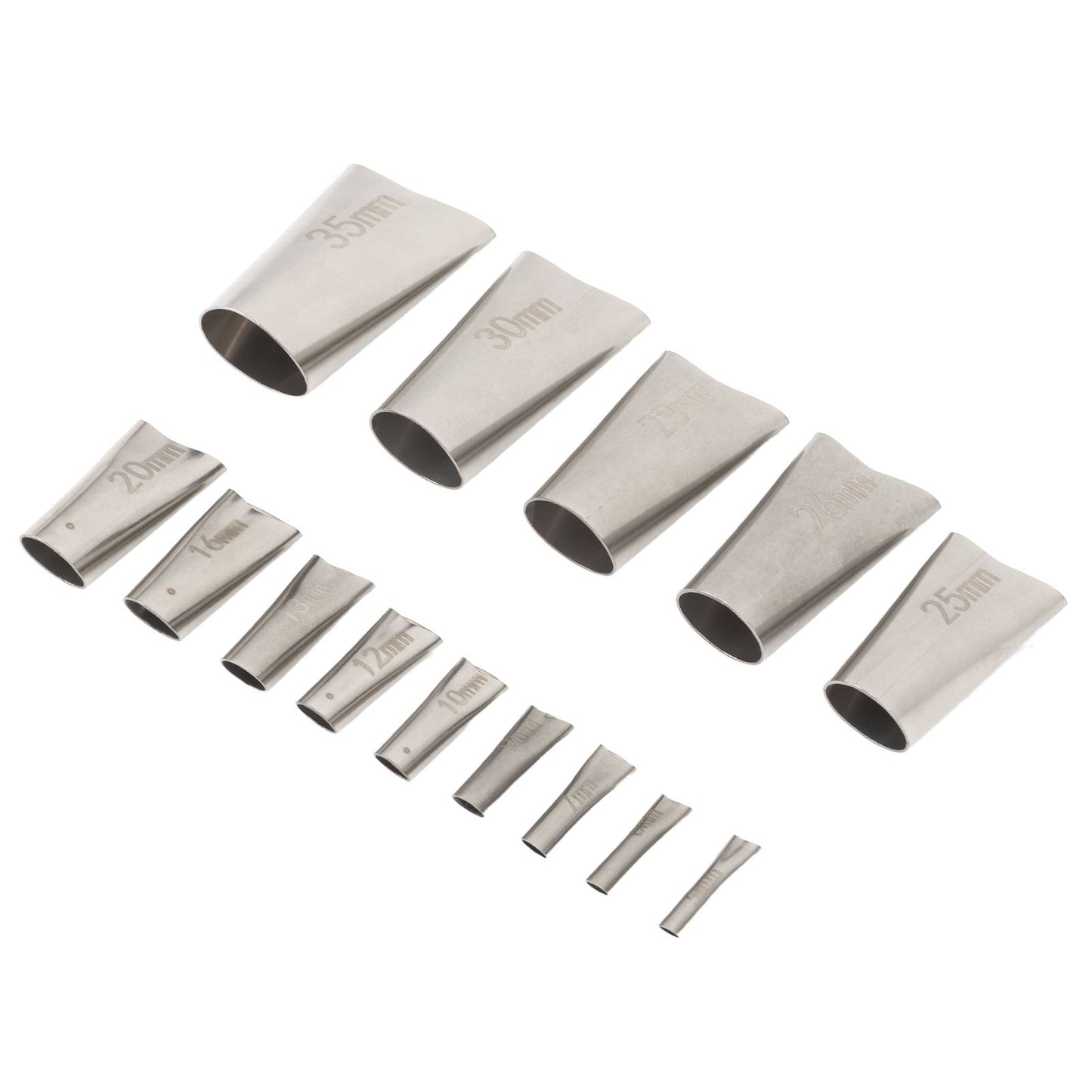 14pcs Caulking Nozzle Applicator 45 Degree Professional Stainless Steel Caulking Finisher Kit for Bathrooms V1294-YM0521-3114230012311