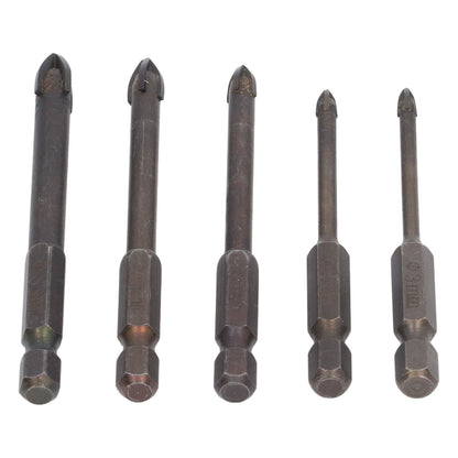 Drill Bit Set Unique Cross Design Cemented Carbide Hex Power Bits for Glass Ceramic Glass Tile Full Tile V1294-YM0521-3114230012611