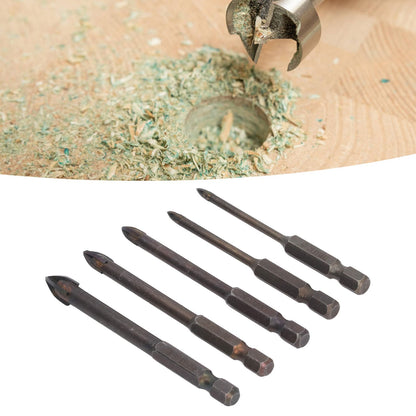 Drill Bit Set Unique Cross Design Cemented Carbide Hex Power Bits for Glass Ceramic Glass Tile Full Tile V1294-YM0521-3114230012611