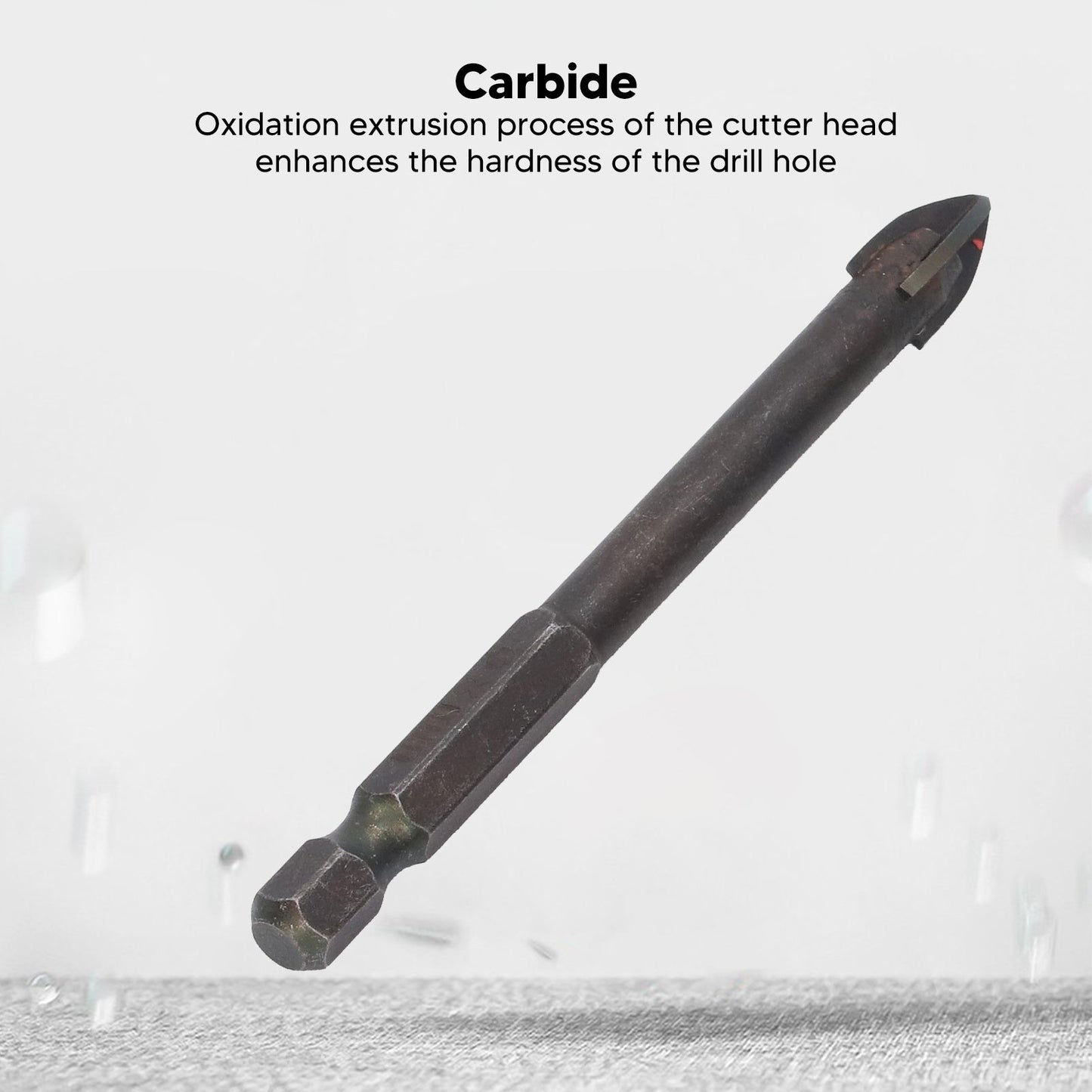 Drill Bit Set Unique Cross Design Cemented Carbide Hex Power Bits for Glass Ceramic Glass Tile Full Tile V1294-YM0521-3114230012611