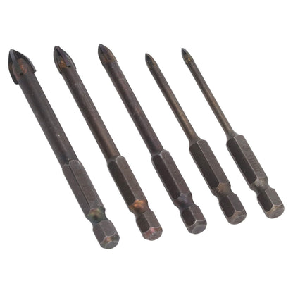 Drill Bit Set Unique Cross Design Cemented Carbide Hex Power Bits for Glass Ceramic Glass Tile Full Tile V1294-YM0521-3114230012611