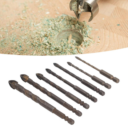 Drill Bit Set Unique Cross Design Cemented Carbide Hex Power Bits for Glass Ceramic Glass Tile Full Tile V1294-YM0521-3114230012612