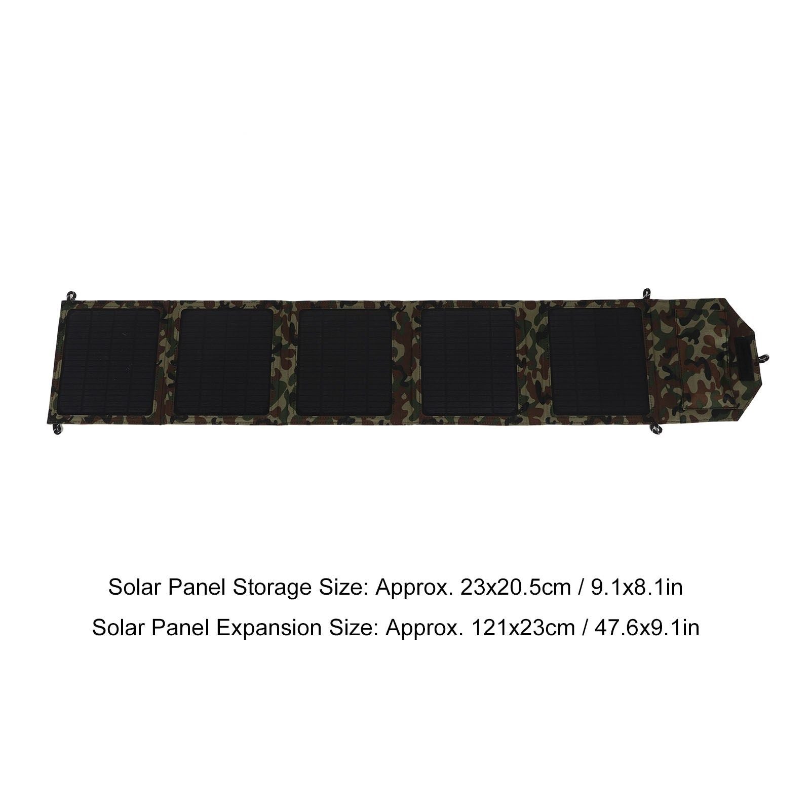 50W Portable Foldable Solar Panel Charger Kit 2 USB Ports Monocrystalline Silicon Solar Panel for Camping V1294-YM0521-3114230015711