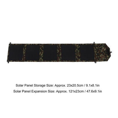 50W Portable Foldable Solar Panel Charger Kit 2 USB Ports Monocrystalline Silicon Solar Panel for Camping V1294-YM0521-3114230015711