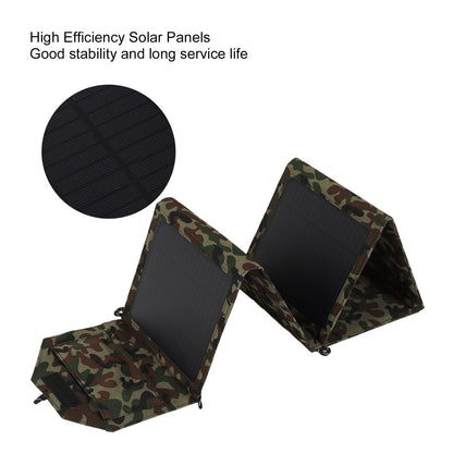 50W Portable Foldable Solar Panel Charger Kit 2 USB Ports Monocrystalline Silicon Solar Panel for Camping V1294-YM0521-3114230015711